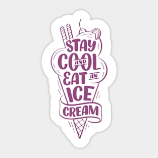 Stay Cool and Eat an Ice Cream Sticker